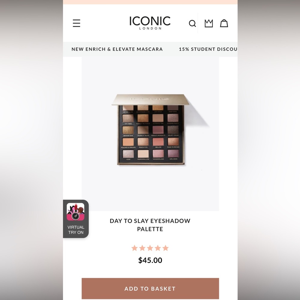 ICONIC London eye shadow pallet